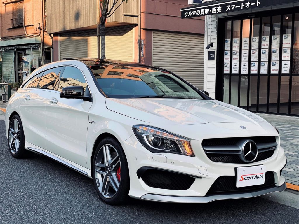 外車・輸入車のお買取ならスマートオートへ！2015年式　メルセデス AMG CLA45 / 4MATIC AMGアドバンストパッケージ を高価お買取させて頂き、弊社販売車に追加しました。