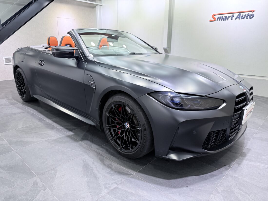 マットタイプのペイントプロテクションフィルム施工車!< 2022年式 BMW M4 カブリオレ > が入ってきました。