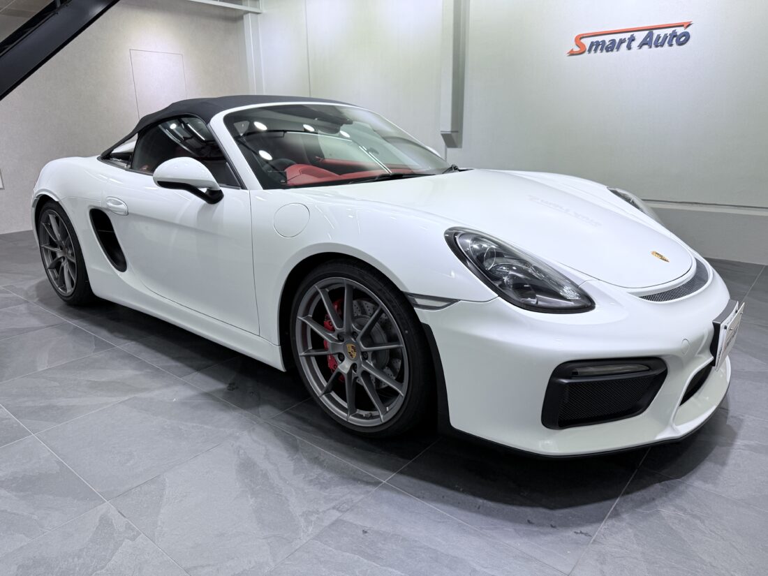 希少な、ポルシェ 981 ボクスタースパイダー をお買取させて頂き、販売車に追加しました。